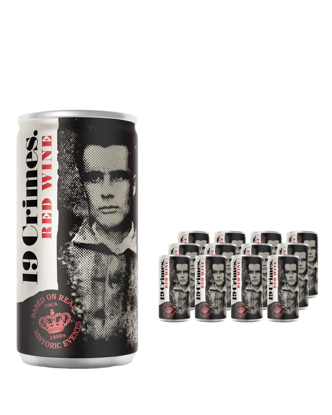 19 Crimes Red Wine Can Multipack, 12 x 187 ml Red Wine
