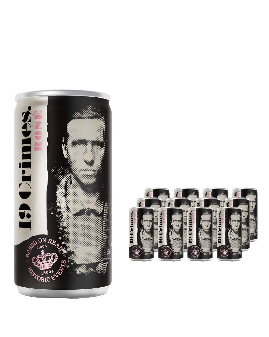 19 Crimes Rosé Wine Can Multipack, 12 x 187 ml Rose Wine
