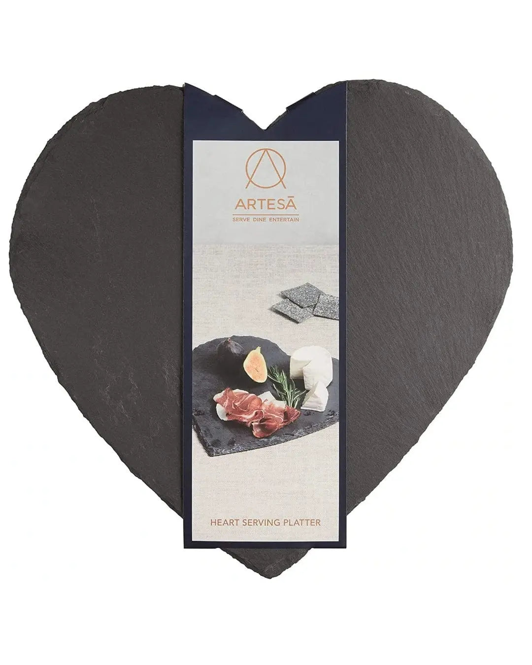 Artesa Heart Serving Platter 25cm Slate Heart Tableware