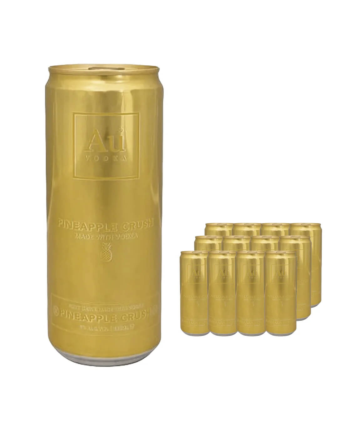 AU Vodka Pineapple Premixed Can Multipack, 12 x 330 ml Ready Made Cocktails 5060926500584
