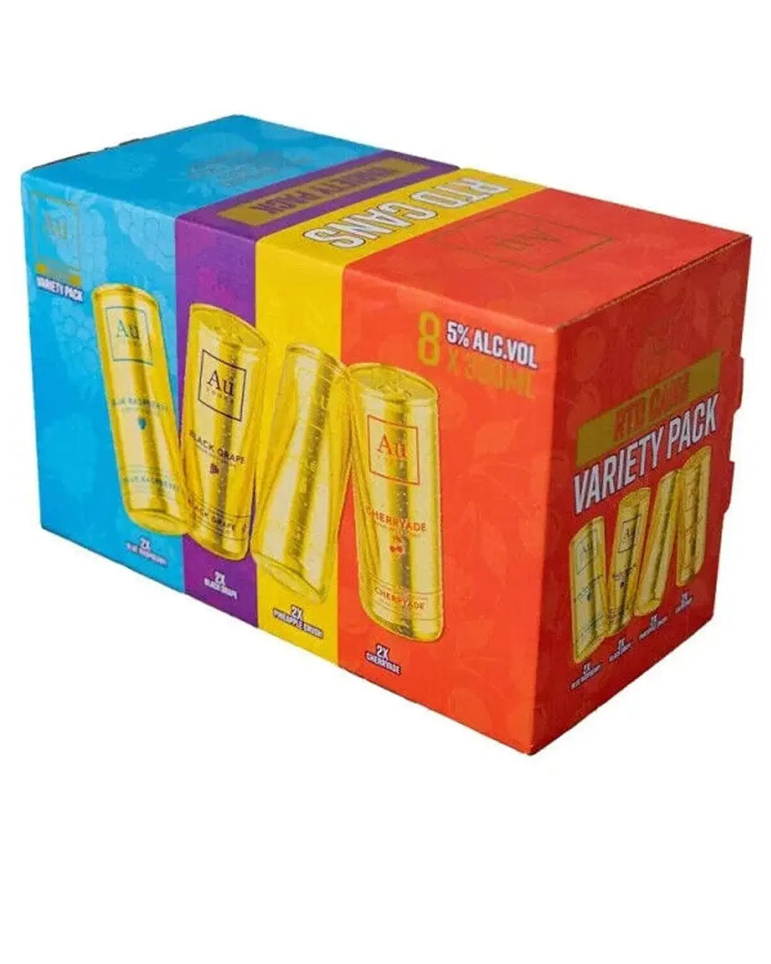 Au Vodka Pre-Mixed Variety Party Pack, 8 x 330 ml Spirits