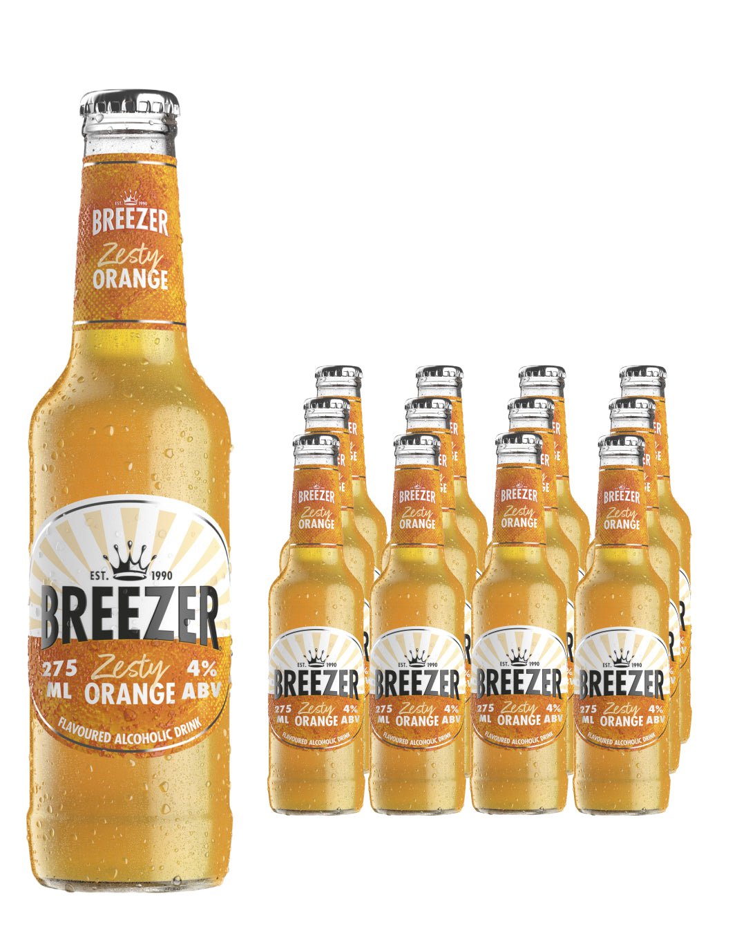 Bacardi Breezer Orange Premixed Drink Multipack, 12 x 275 ml Ready Made Cocktails