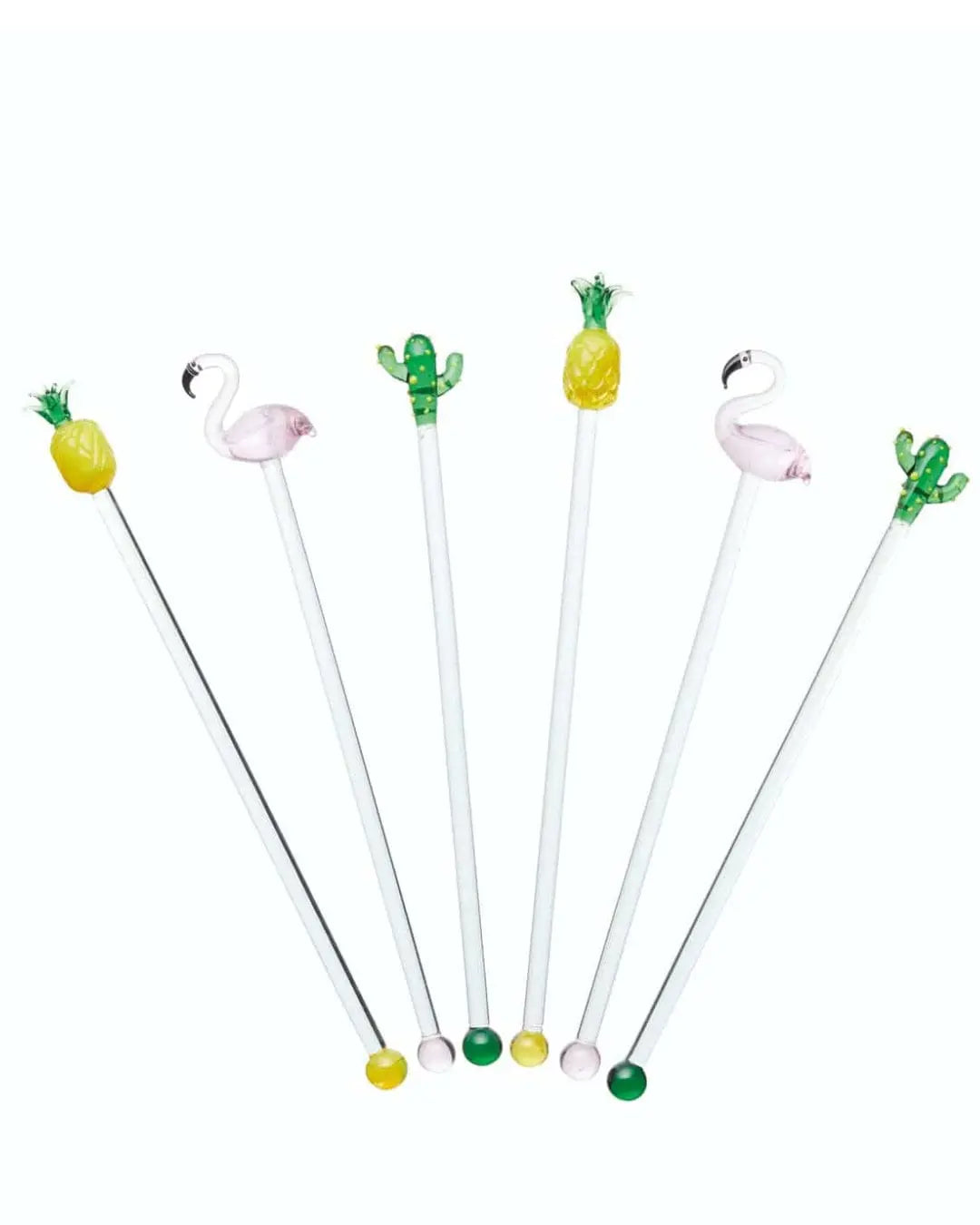 BarCraft Glass Cocktail Stirring Sticks Barware