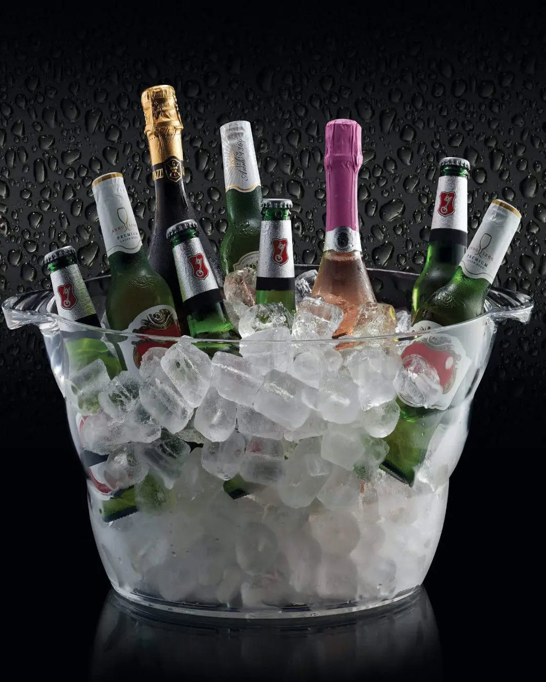 BarCraft Large Oval Drinks Pail / Cooler Acrylic Tableware