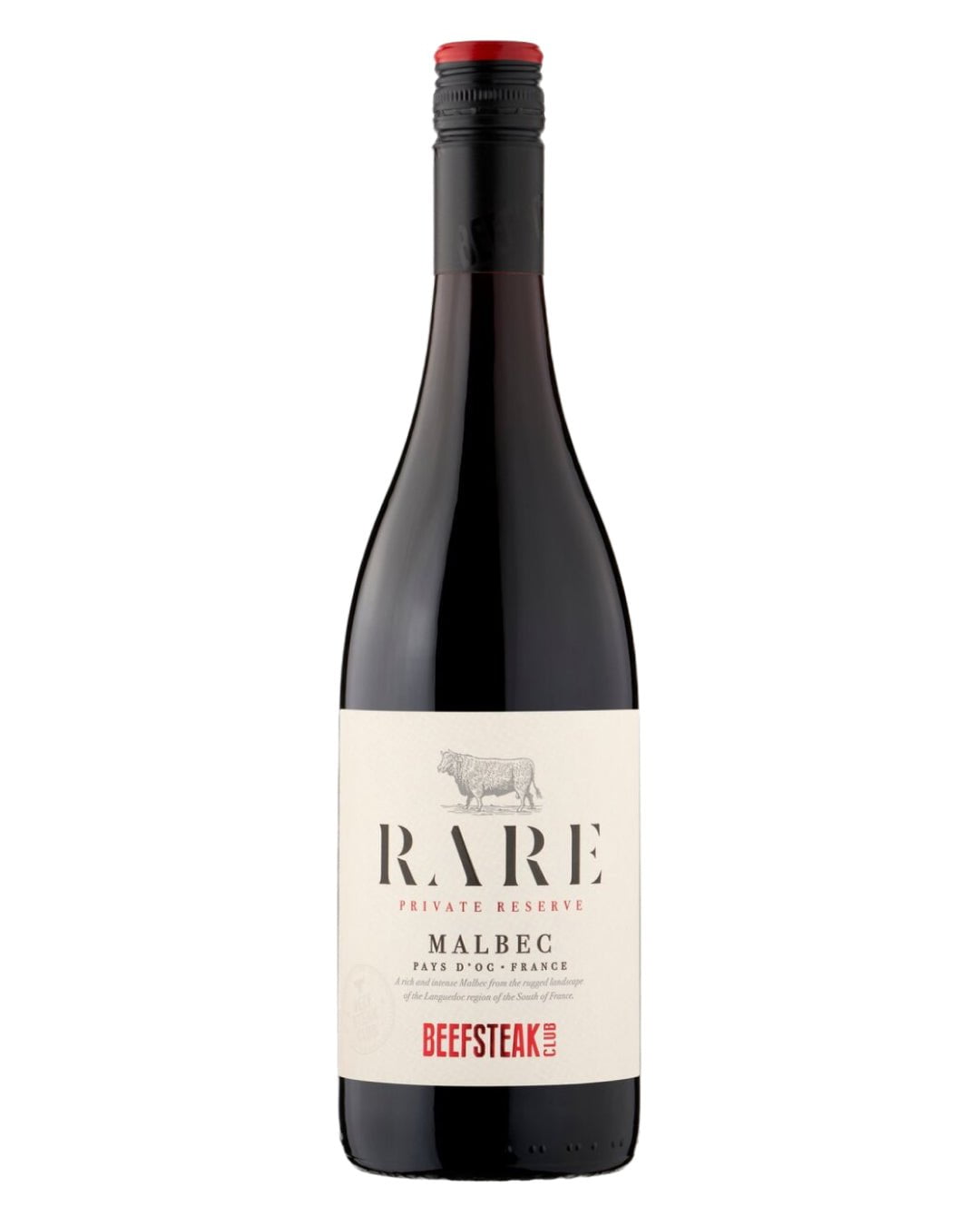 Beefsteak Rare French Malbec, 75 cl Wine