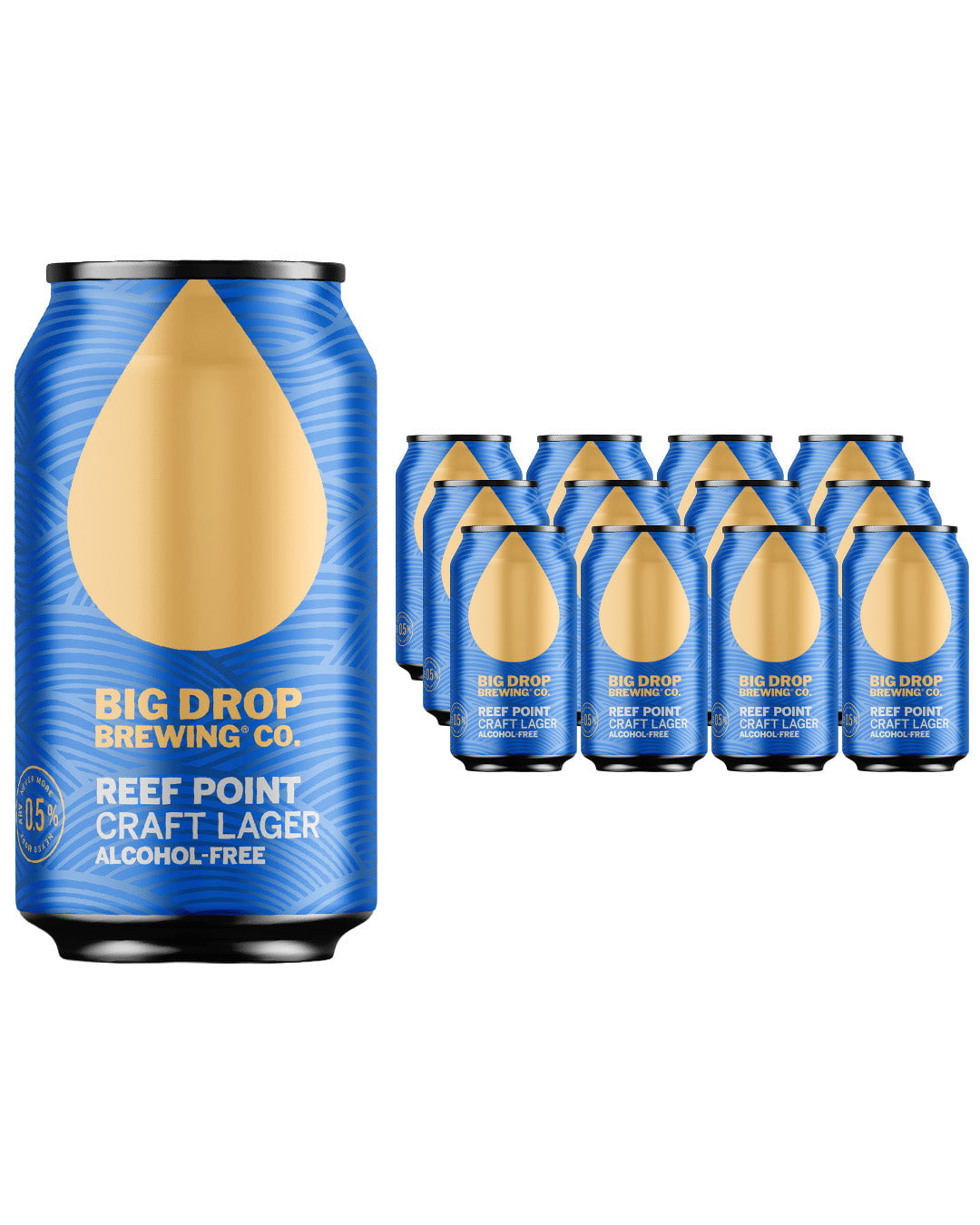 Big Drop Brewing Reef Point Lager Beer Multipack, 12 x 330 ml Beer