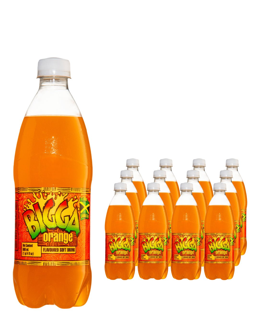 Bigga Orange Flavoured Soft Drink Multipack, 12 x 600 ml Soft Drinks & Mixers