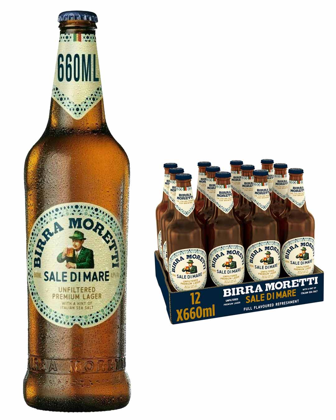 Birra Moretti Sale Di Mare Beer Bottle Multipack, 12 x 660 ml Beer