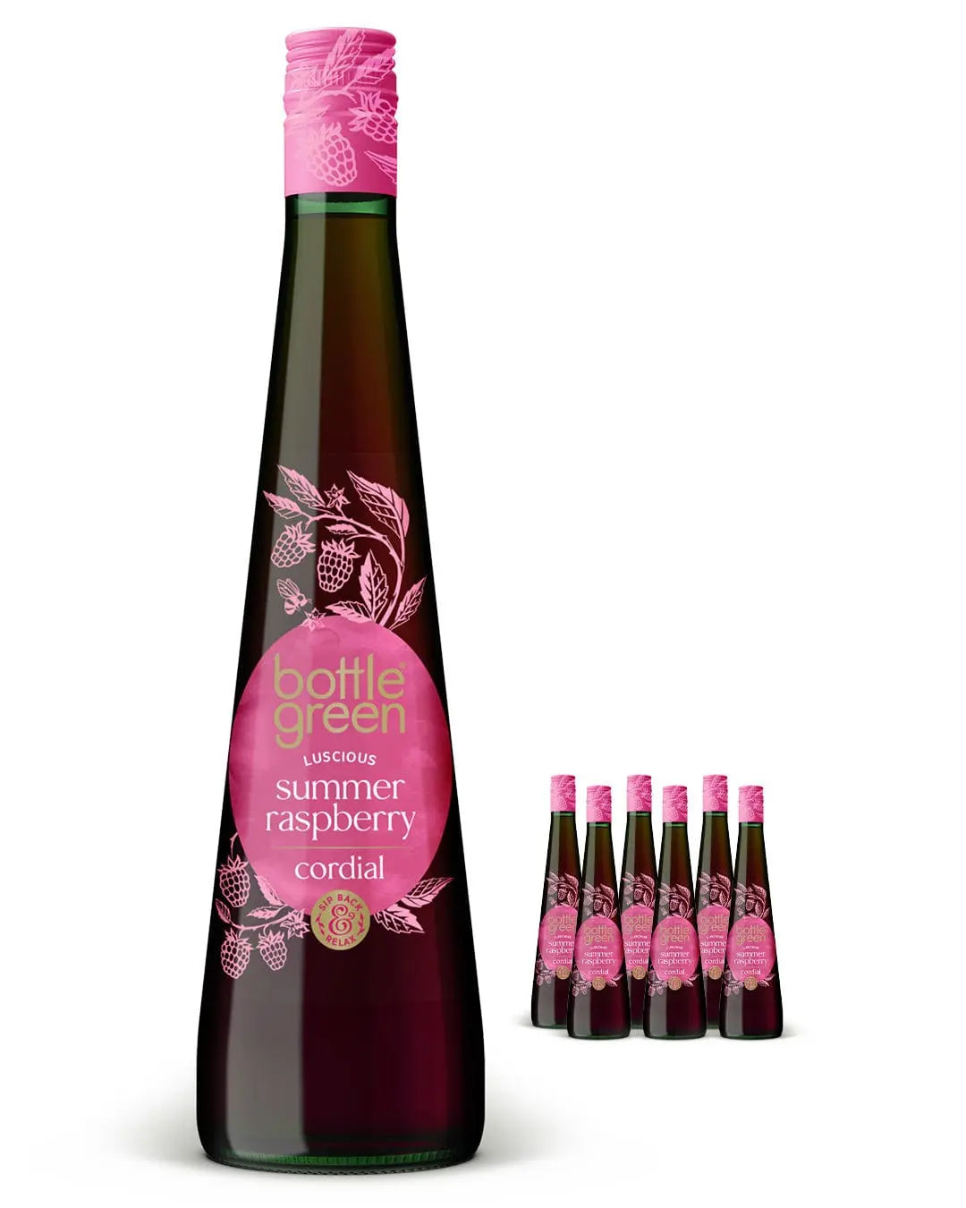 Bottle Green Plump Summer Raspberry Cordial Multipack, 6 x 500 ml Soft Drinks & Mixers