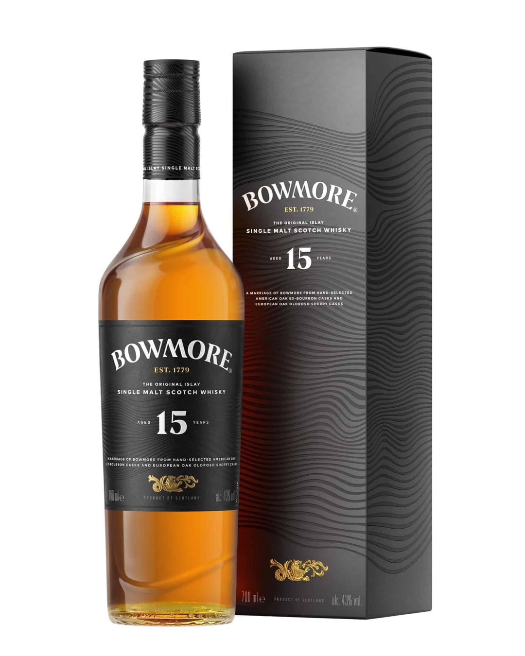 Bowmore 15 Year Old Sherry Oak Cask Islay Single Malt Scotch Whisky, 70 cl Spirit