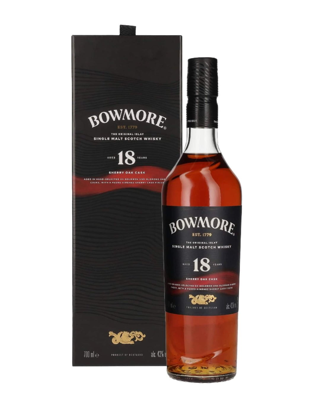 Bowmore 18 Year Old Sherry Oak Cask Islay Single Malt Scotch Whisky, 70 cl Spirit
