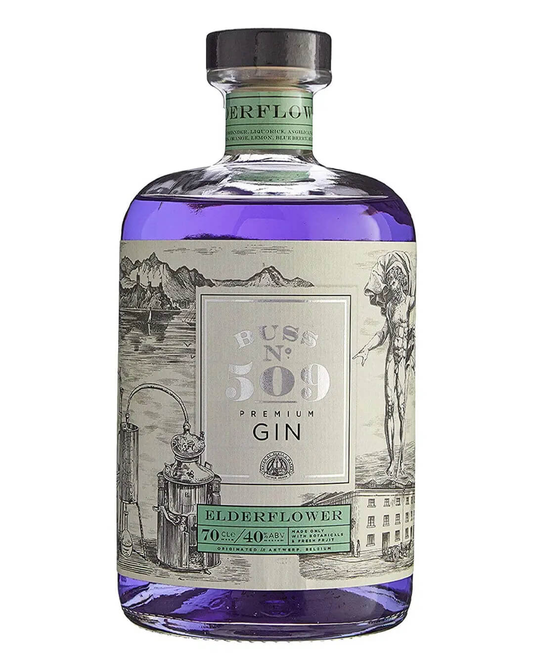 Buss No. 509 Elderflower Gin, 75 cl Gin 5425035390042
