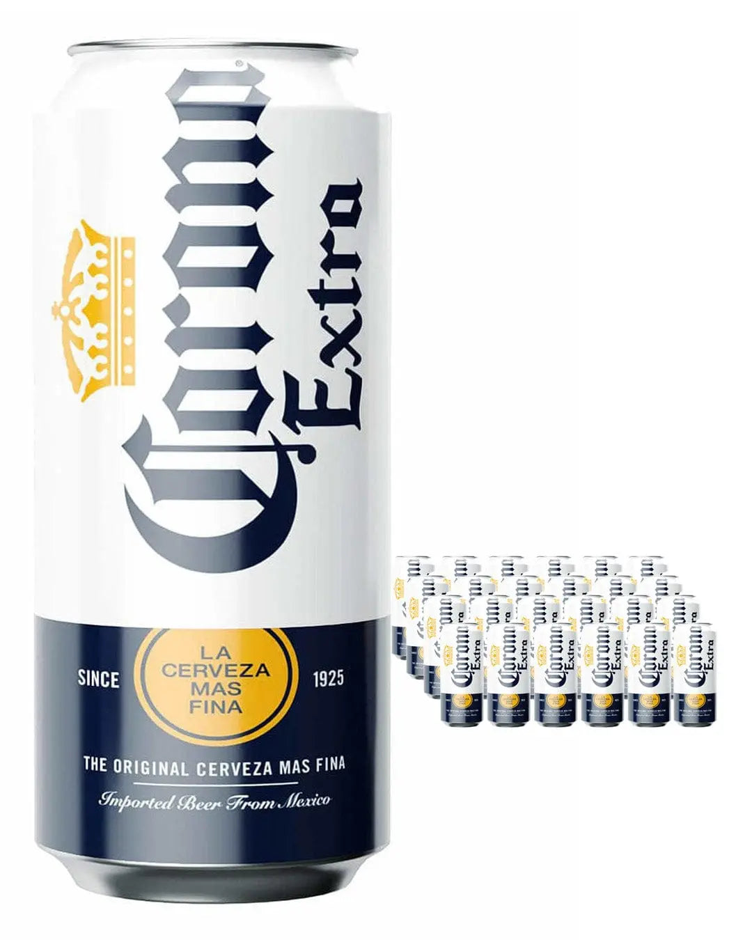 Corona Extra Lager Beer Can Multipack, 24 x 440 ml Beer 05014379023497