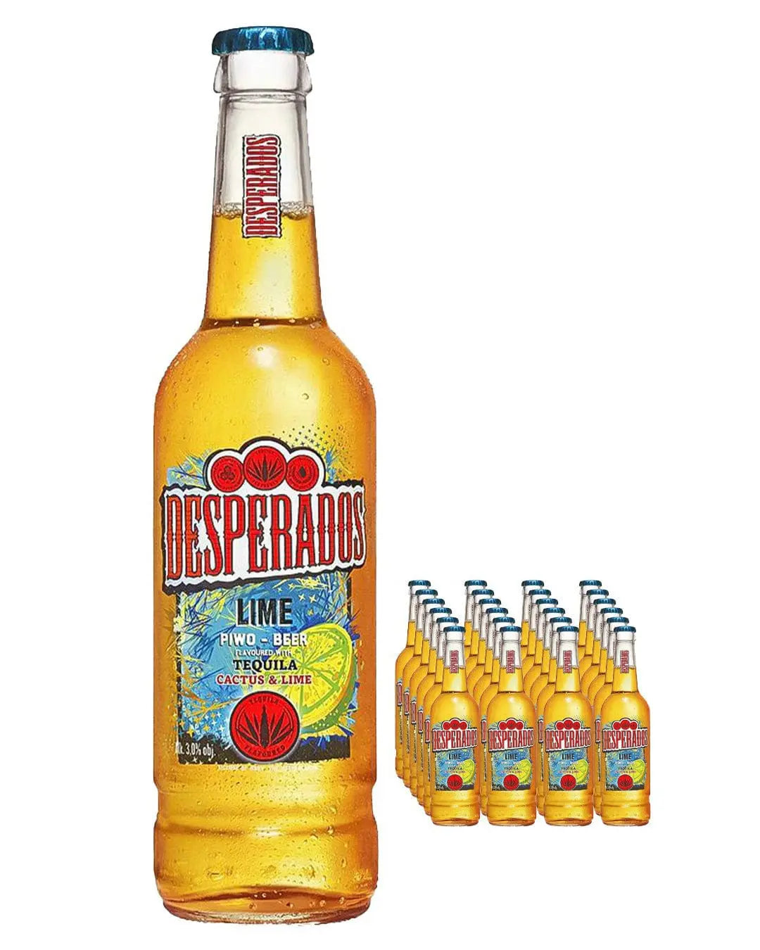 Desperados Lime Tequila Lager Beer Bottle Multipack, 20 x 400 ml Beer