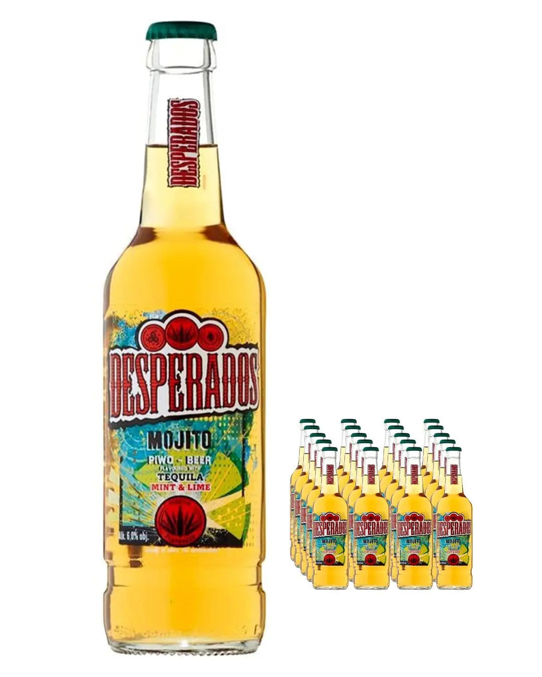 Desperados Mojito Tequila Lager Beer Bottle Multipack, 20 x 400 ml Beer