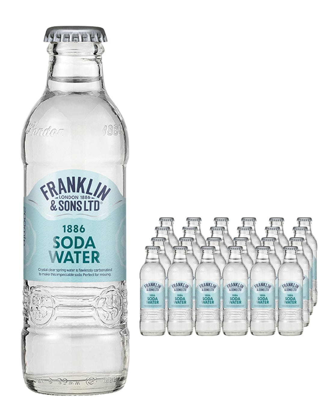 Franklin & Sons 1886 Soda Water Multipack, 24 x 200 ml Soft Drinks & Mixers