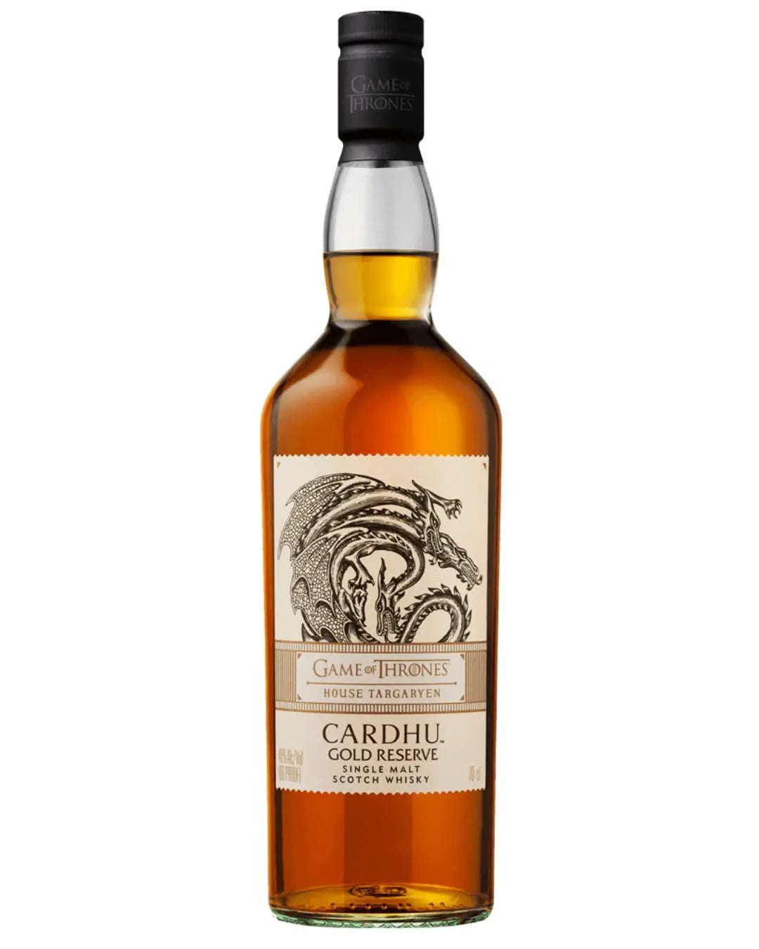 Game of Thrones House Targaryen - Cardhu Gold Reserve, 70 cl Whisky 5000267173719