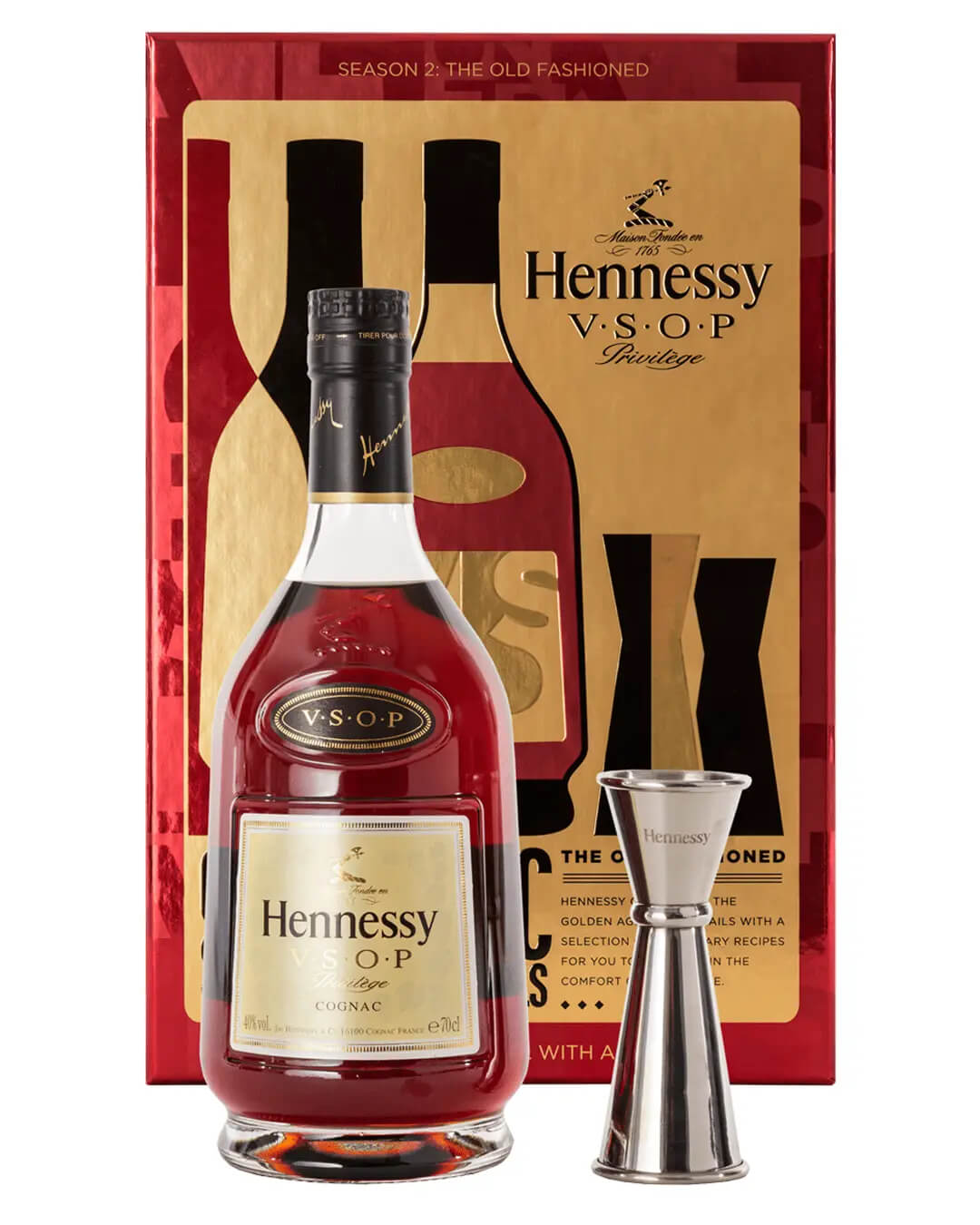 Hennessy Oh So Classic Cocktails Old Fashioned Gift Set, 70 cl Cognac & Brandy 3245990250203
