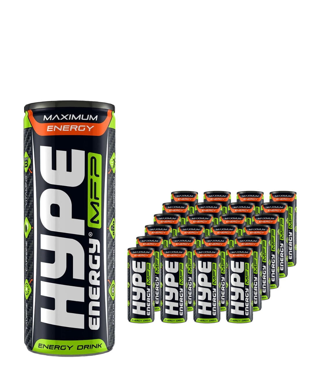 Hype Buzz MFP Maximum Energy Drink Multipack, 24 x 250 ml Soft Drinks & Mixers