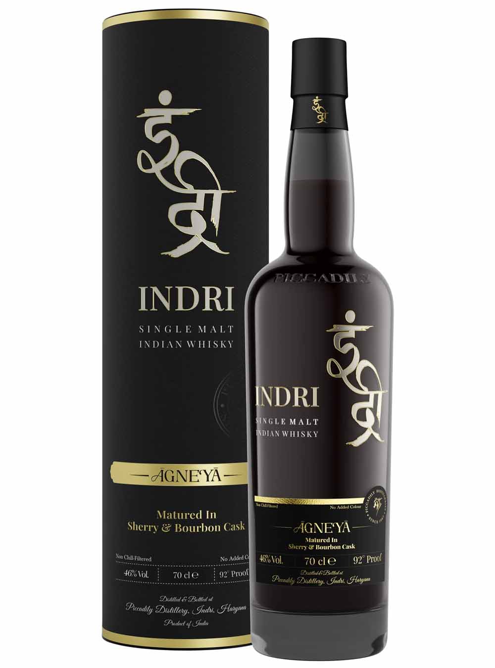Indri Agneya Single Malt Peated Indian Whisky, 70cl Whisky