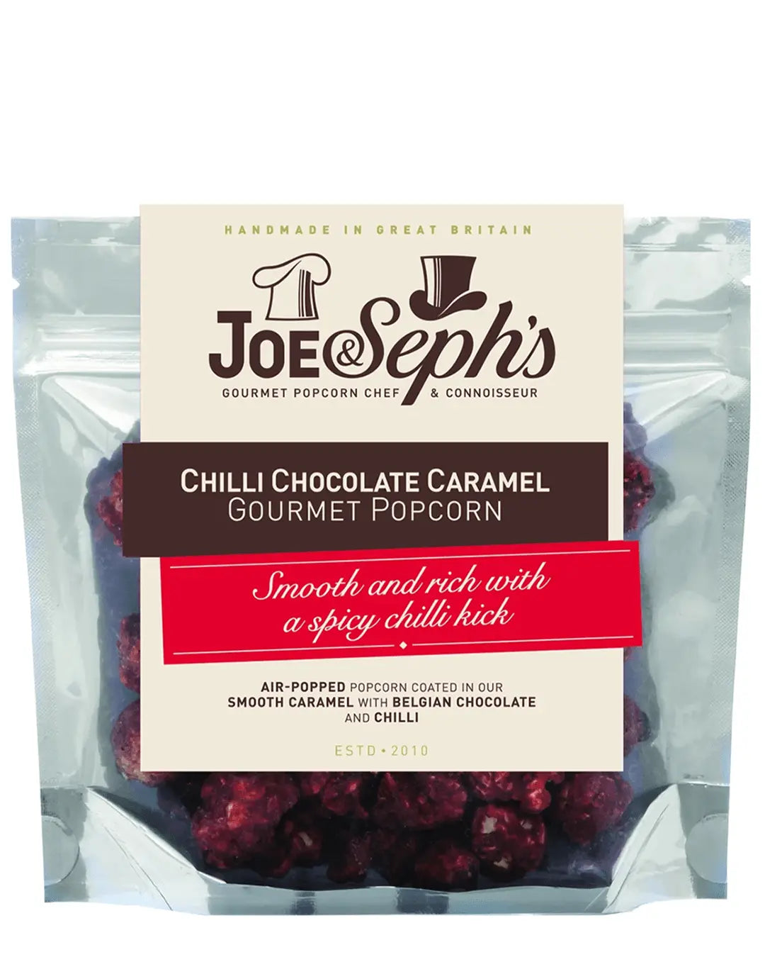Joe & Seph's Chilli Chocolate Caramel Popcorn Pouch, 30 g Popcorn 0711583071218