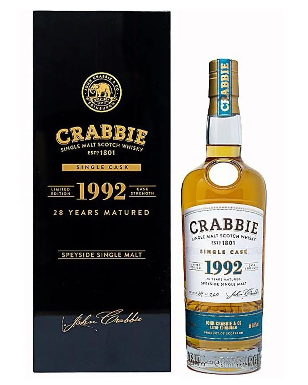 John Crabbie 1992 Single Cask 28 Year Old Speyside Single Malt Scotch Whisky, 70 cl Whisky 5011166064411