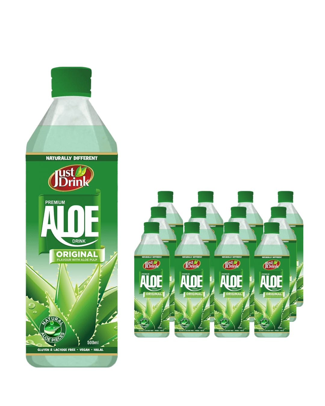 Just Drink Aloe Original Drink Multipack, 12 x 500 ml Soft Drinks & Mixers