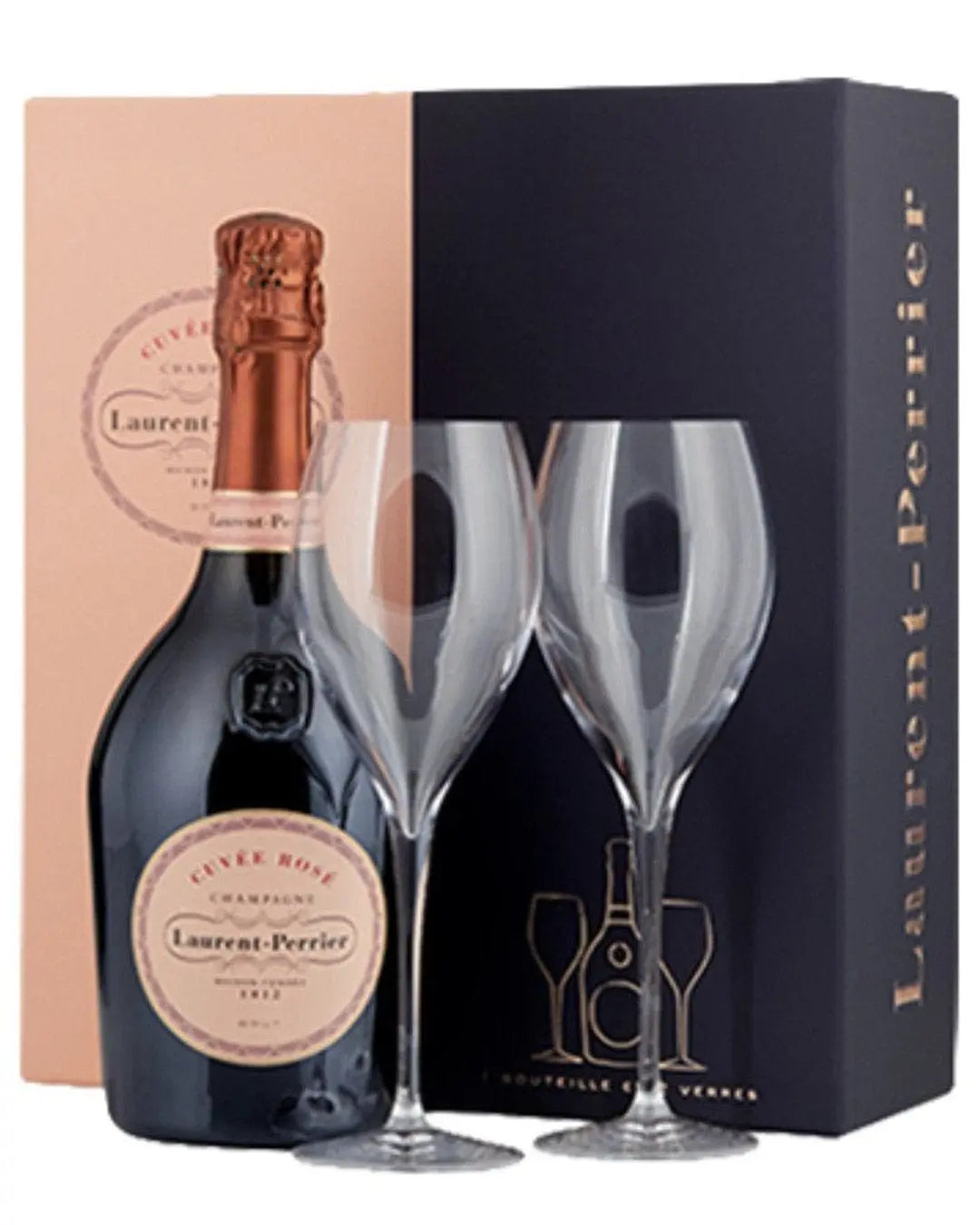 Laurent-Perrier Rose La Cuvee 2 Flute Set Champagne, 75 cl Champagne & Sparkling