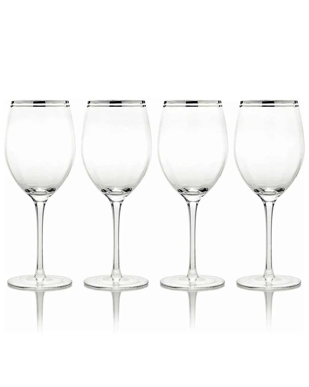 Mikasa Haley Platinum Pack Of 4 Goblet Glasses Tableware 885991168010