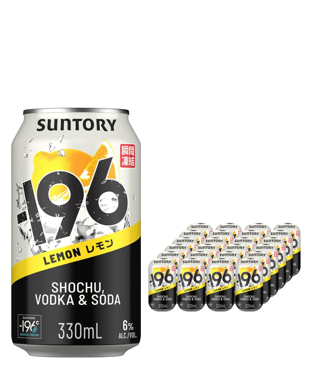 Minus 196 Lemon Shochu, Vodka & Soda Premixed Multipack, 12 x 330 ml Ready Made Cocktails