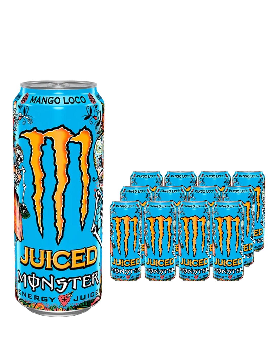 Monster Juiced Mango Loco Energy Drink Can Multipack, 12 x 500 ml Soft Drinks & Mixers