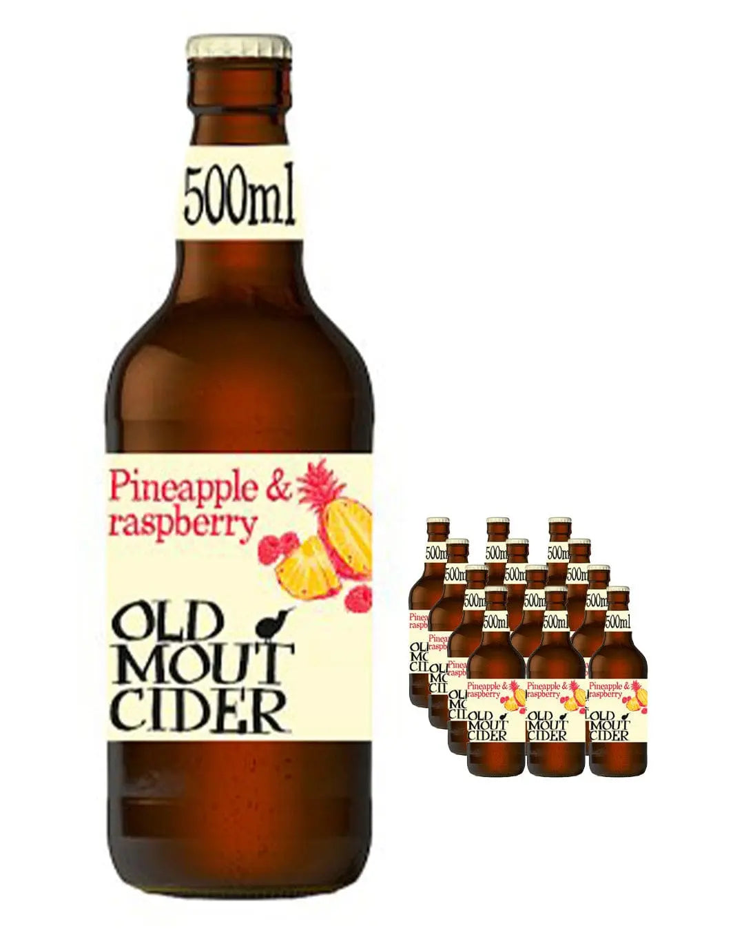 Old Mout Pineapple & Raspberry Cider Multipack, 12 x 500 ml Cider