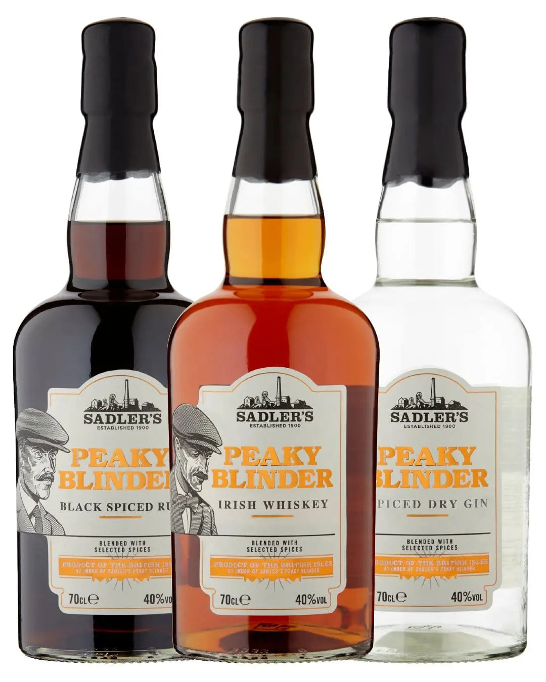 Peaky Blinder Spirits Trio, 3 x 70 cl Whisky