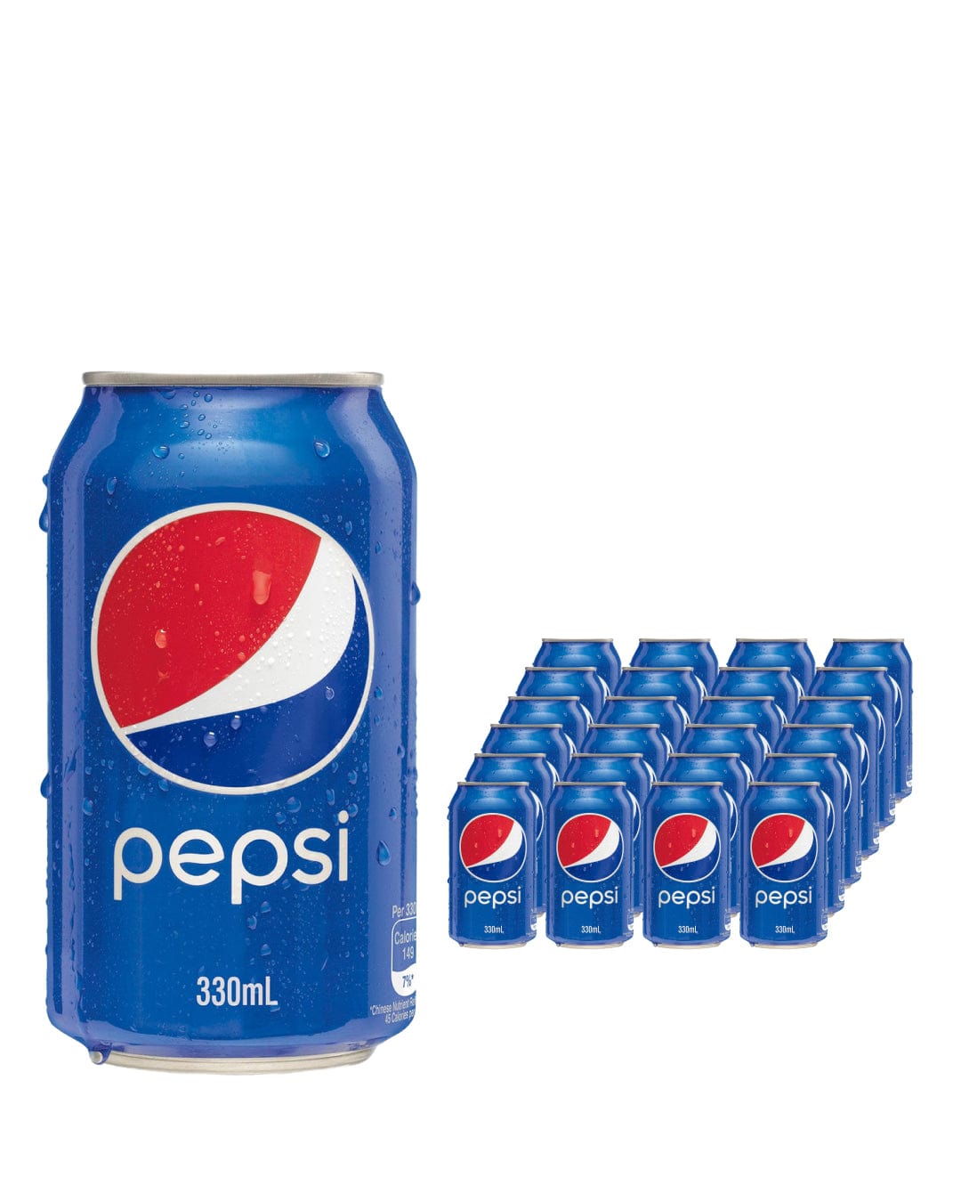Pepsi Cola Can Soft Drink Multipack, 24 x 330 ml Soft Drinks & Mixers
