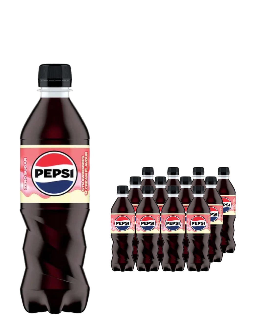 Pepsi Strwberry 'N' Cream Cream Soda Multipack, 12 x 500 ml Soft Drinks & Mixers
