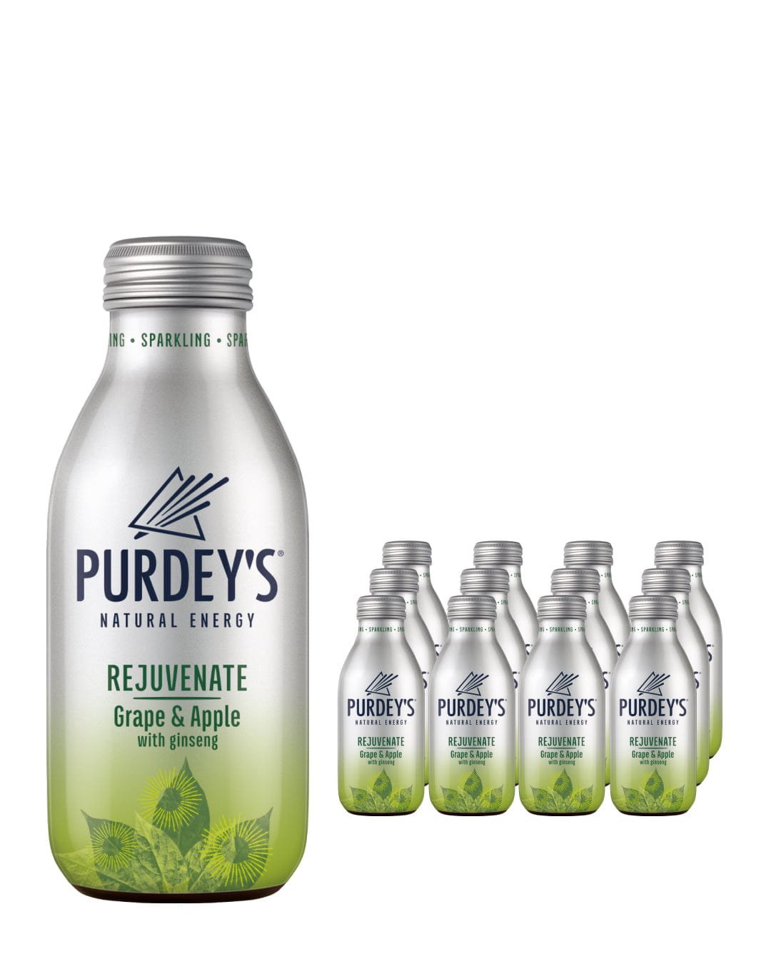 Purdey's Natural Energy Rejuvenate Grape & Apple Multipack, 12 x 330 ml Soft Drinks & Mixers