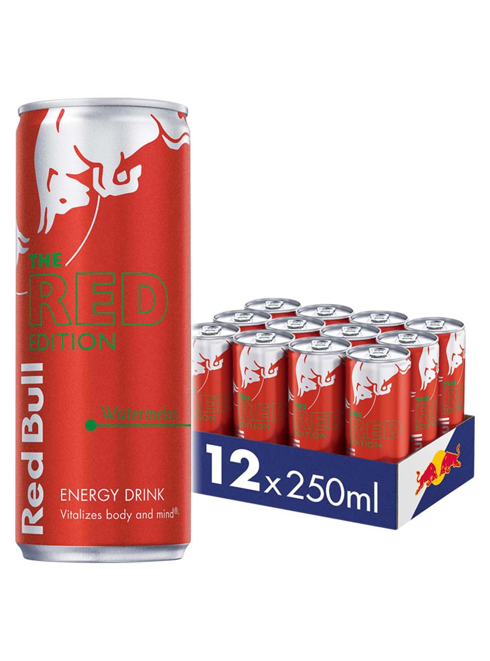 Red Bull The Red Edition - Watermelon Energy Drink Multipack, 12 x 250 ml Soft Drinks & Mixers 09002490248406
