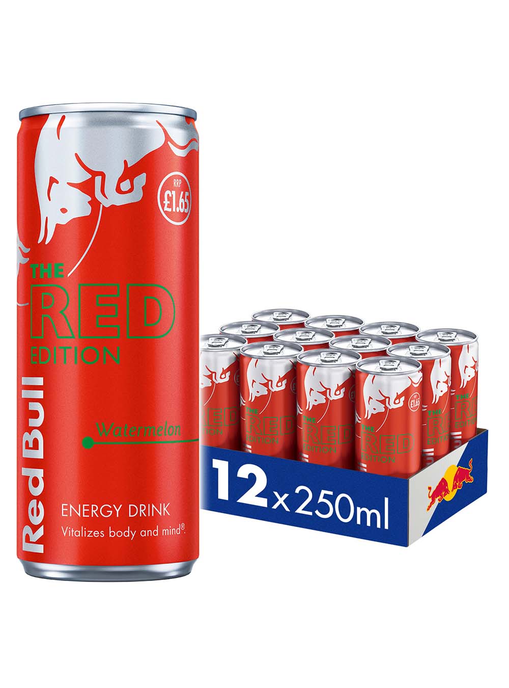 Red Bull The Red Edition - Watermelon Energy Drink Price Marked Multipack, 12 x 250 ml Soft Drinks & Mixers 9002490280390
