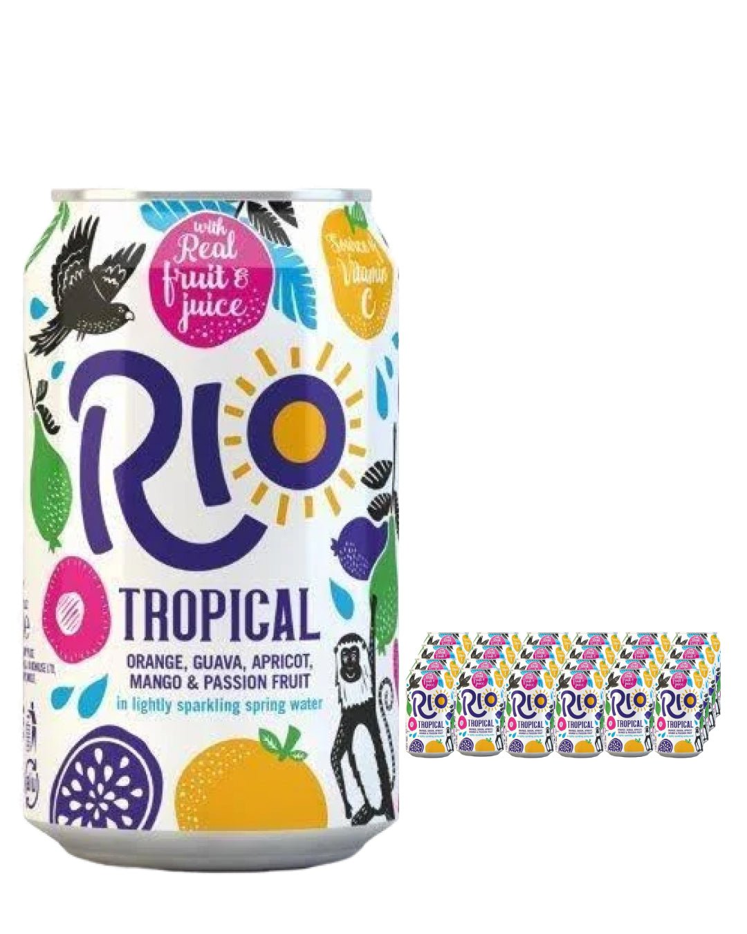 Rio Tropical Fruit Juice Drink Multipack, 24 x 330 ml Soft Drinks & Mixers