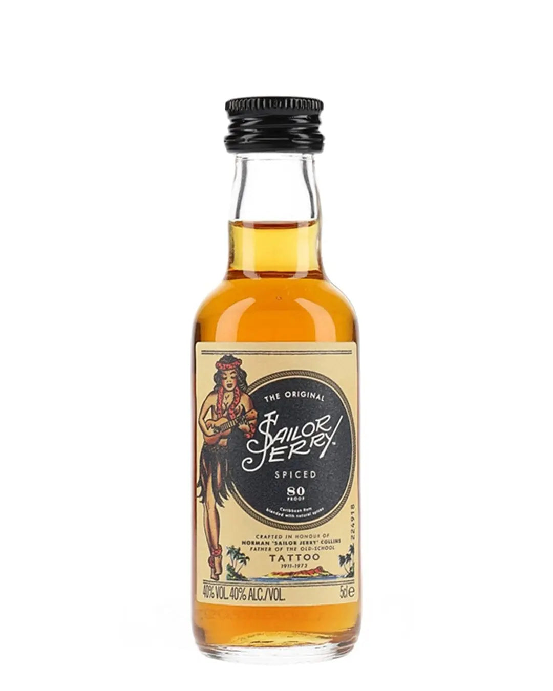 Sailor Jerry Spiced Rum Miniature, 5 cl Spirit Miniatures 5010327459004