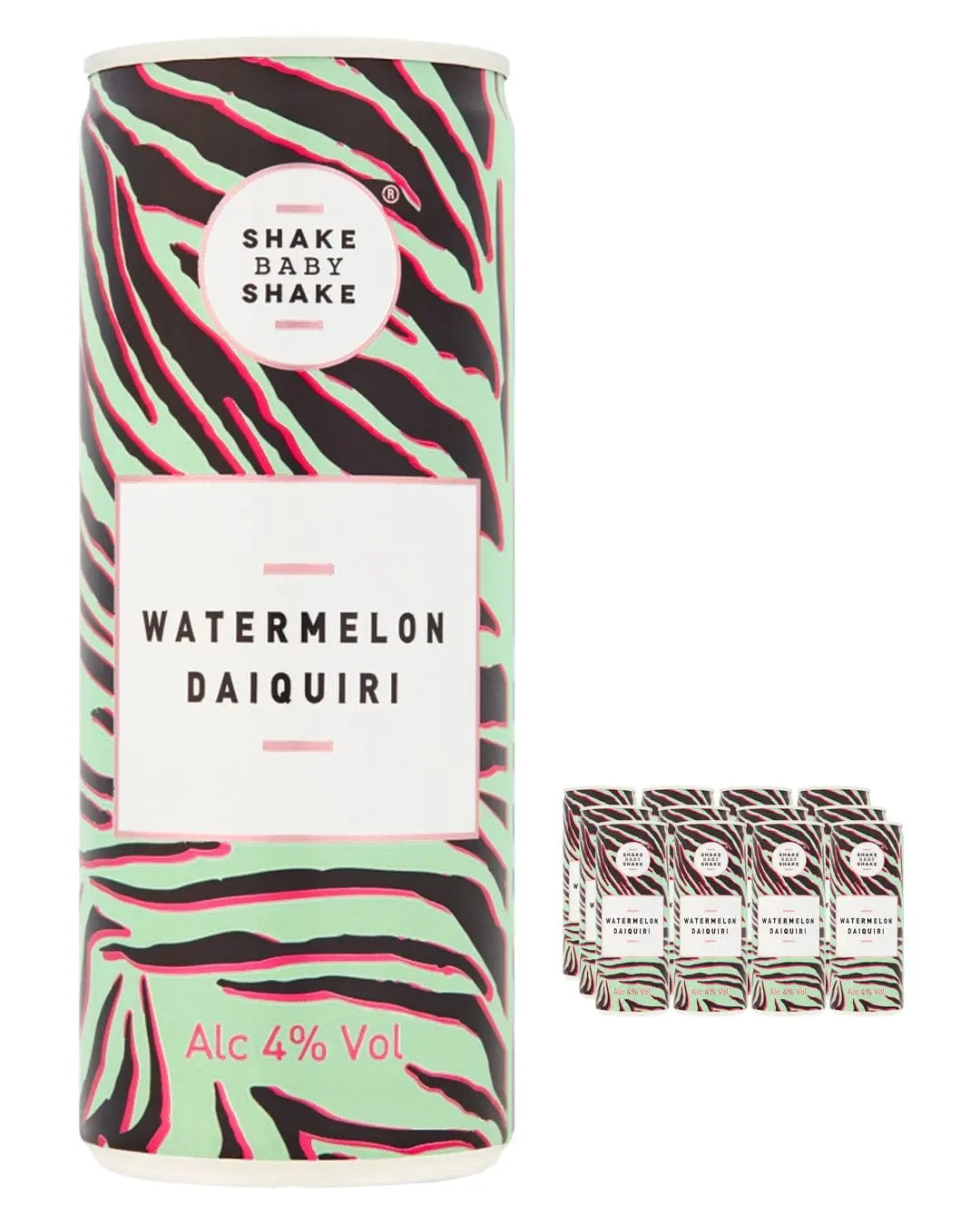 Shake Baby Shake Watermelon Daiquiri Premixed Cocktail Multipack, 12 x 250 ml Ready Made Cocktails