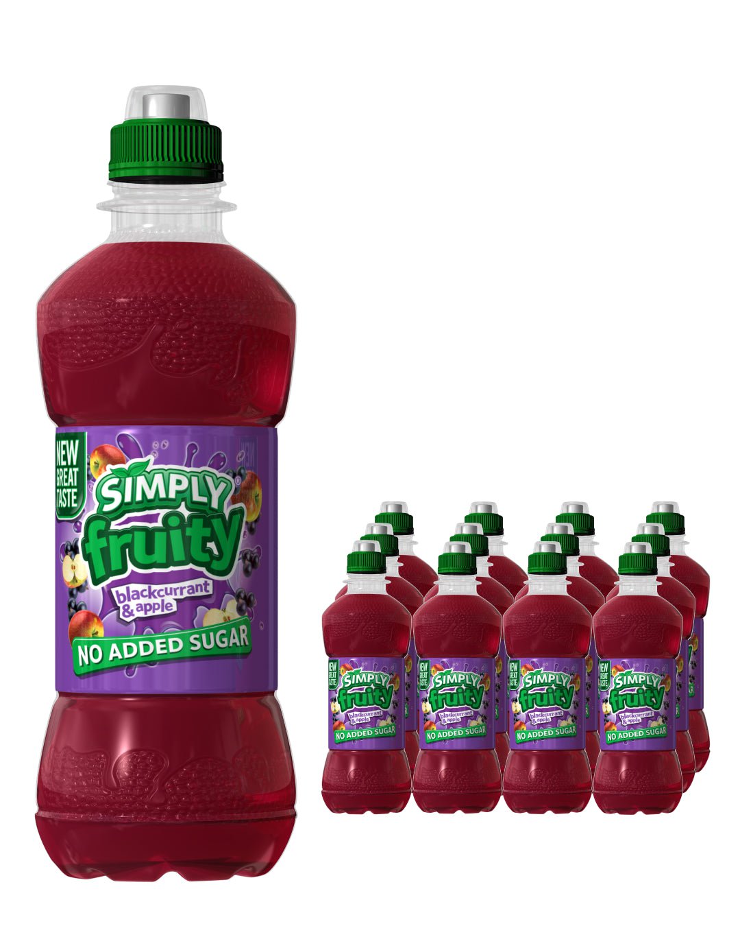 Simply Fruity Blackcurrant & Apple Juice Multipack, 12 x 330 ml Soft Drinks & Mixers