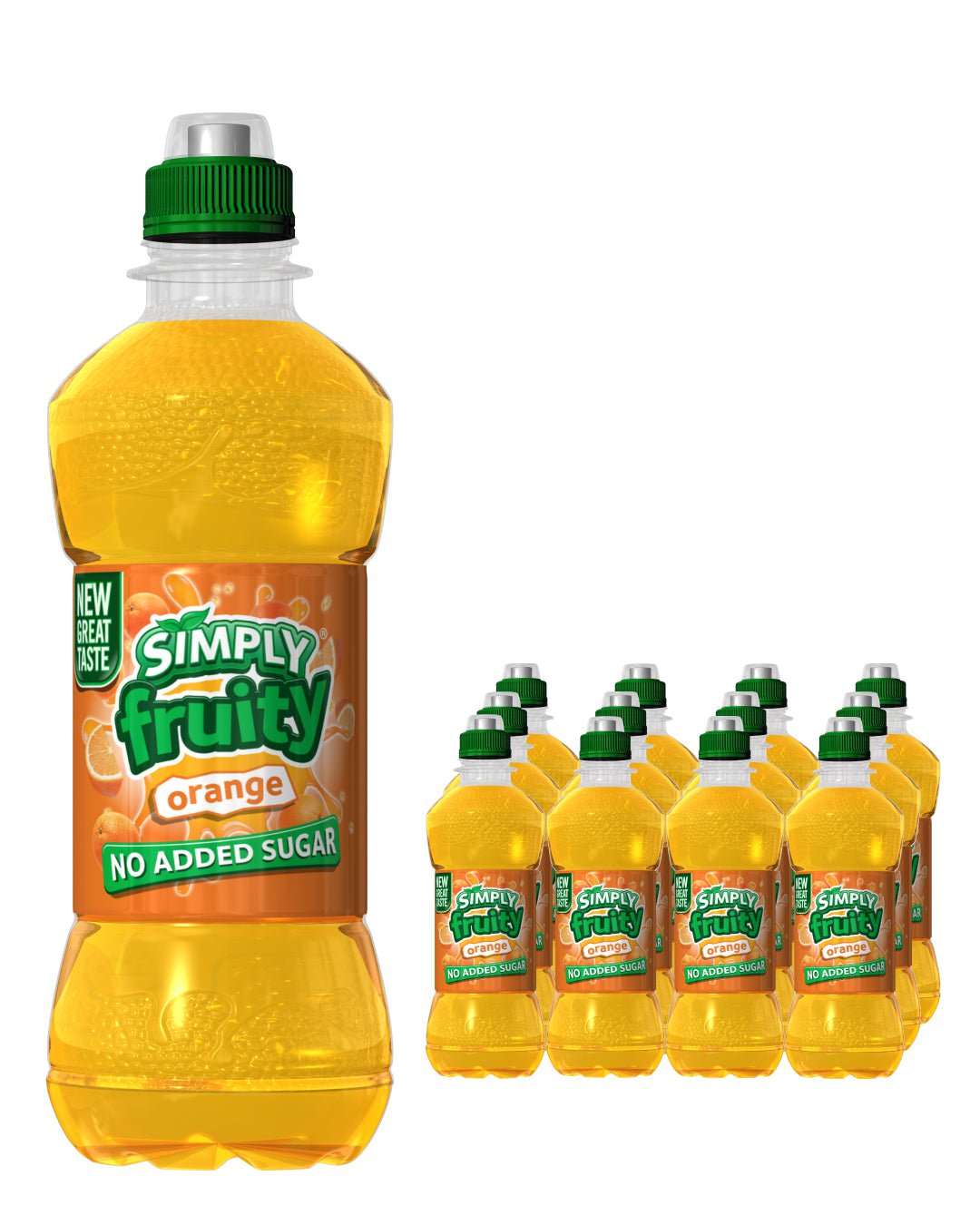 Simply Fruity Orange Juice Multipack, 12 x 330 ml Soft Drinks & Mixers