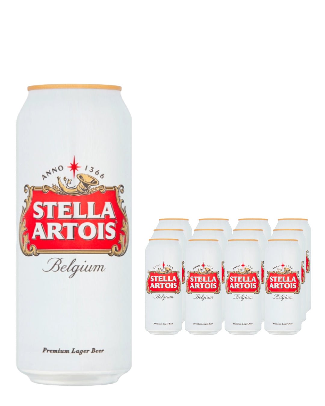 Stella Artois Premium Lager Multipack, 12 x 500 ml Beer