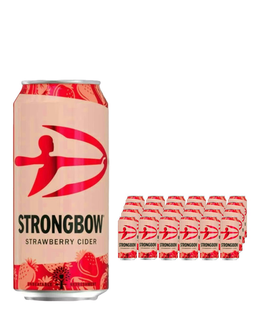 Strongbow Strawberry Cider Cans Multipack, 24 x 440 ml Cider