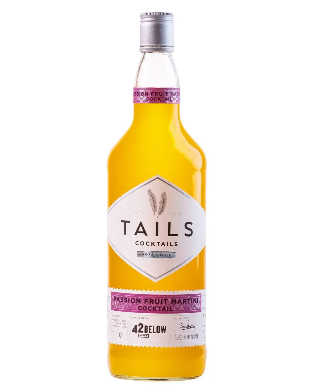 Tails Pornstar Martini Premixed Cocktails, 1 L Ready Made Cocktails