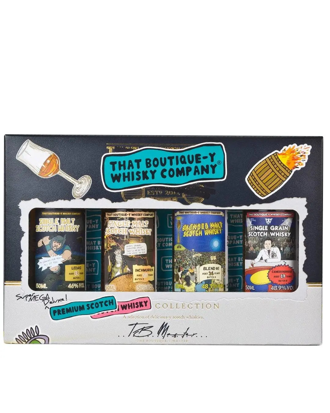 That Boutique-y Whisky Company Premium Scotch Whisky Miniature Gift Set, 4 x 5 cl Spirit Miniatures