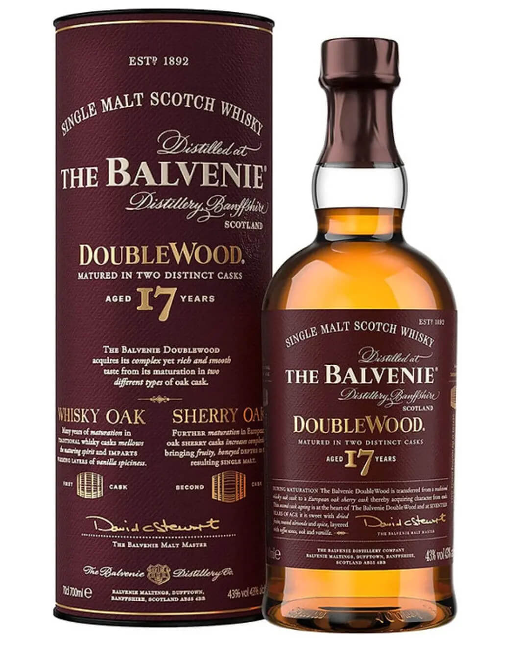The Balvenie Doublewood 17 Year Old Single Malt Scotch Whisky, 70 cl Whisky 5010327525822