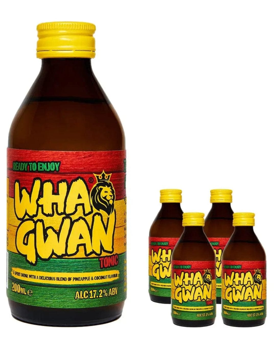 Wha Gwan Pineapple Coconut Rum Tonic Multipack, 4 x 200 ml Fortified & Other Wines