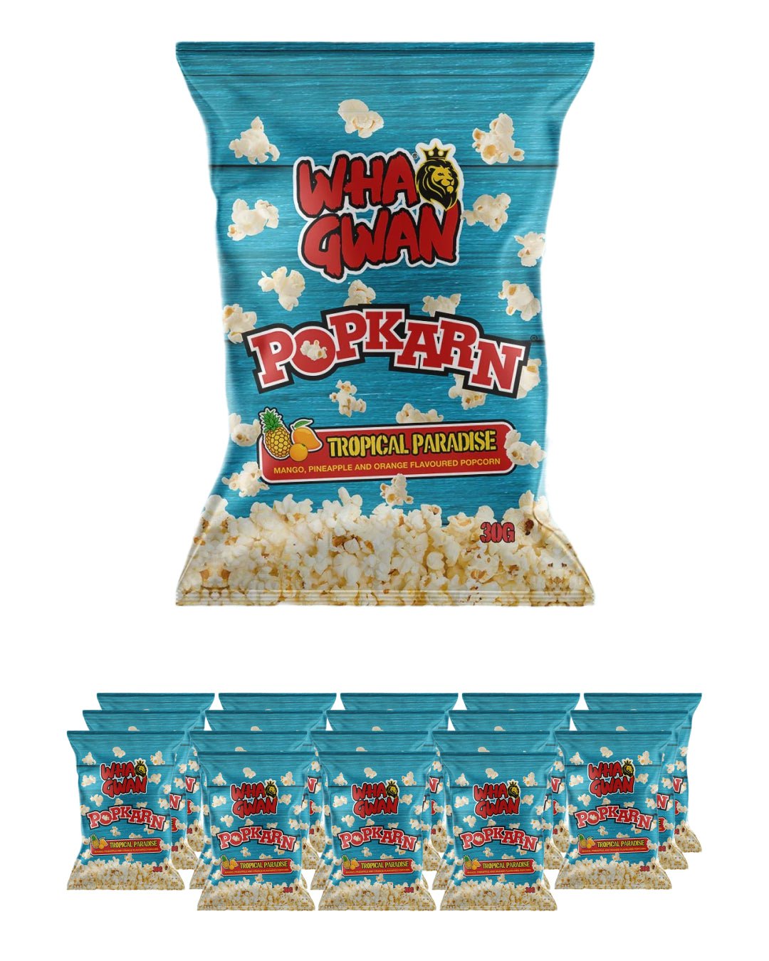 Wha Gwan Popkarn Tropical Paradise Popcorn Multipack, 18 x 25 g spirits